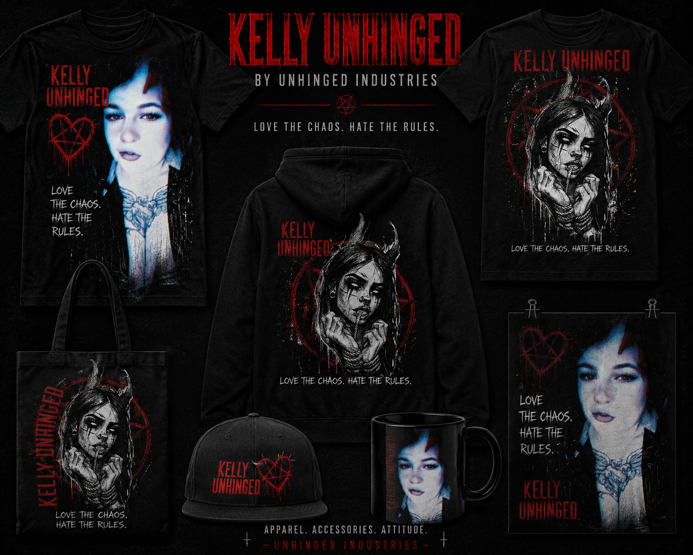 Kelly Unhinged product lineup